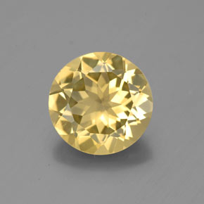 Berilo dorado amarillo natural de 2,23 ct, corte redondo, VS