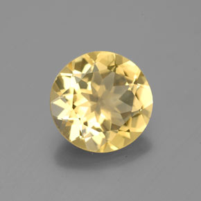 Berilo dorado amarillo natural de 2,23 ct, corte redondo, VS
