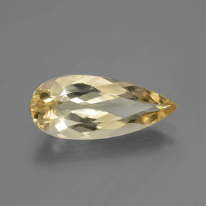 Berilo dorado amarillo natural de 4,58 ct, en forma de pera, VVS-VS