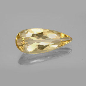 Berilo Dorado Amarillo natural de 4.11 ct, En forma de pera, VVS