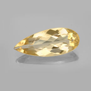 Berilo dorado amarillo natural de 4,78 ct, en forma de pera, VVS