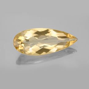 Berilo dorado amarillo natural de 4,78 ct, en forma de pera, VVS