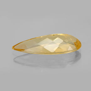 Berilo dorado amarillo natural de 4,78 ct, en forma de pera, VVS