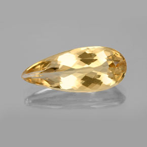 Berilo dorado amarillo natural de 4,92 ct, en forma de pera, VVS-VS