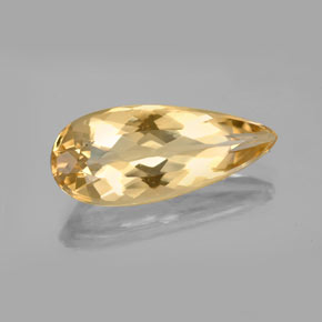 Berilo dorado amarillo natural de 4,92 ct, en forma de pera, VVS-VS