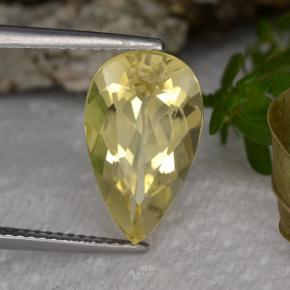 Berilo dorado amarillo natural de 4,27 ct, en forma de pera, VS