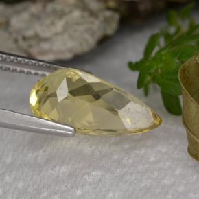 Berilo dorado amarillo natural de 4,27 ct, en forma de pera, VS