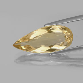Berilo Dorado Amarillo natural de 4.41 ct, En forma de pera, VS-SI