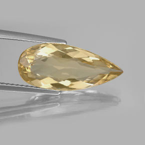 Berilo Dorado Amarillo natural de 4.41 ct, En forma de pera, VS-SI