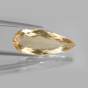 Berilo dorado amarillo natural de 3,82 ct, en forma de pera, VVS