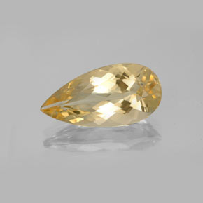 Berilo dorado amarillo natural de 3,76 ct, en forma de pera, VS