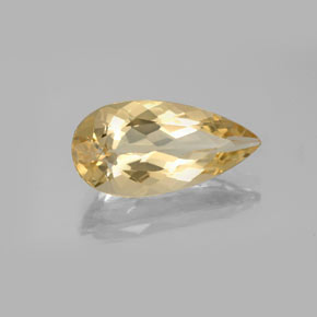 Berilo dorado amarillo natural de 3,76 ct, en forma de pera, VS