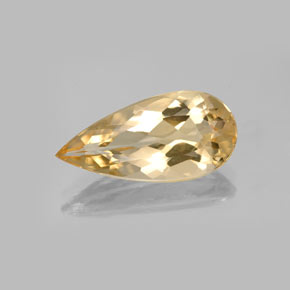 Berilo dorado amarillo natural de 3,87 ct, en forma de pera, VVS