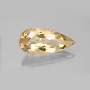 Berilo dorado amarillo natural de 3,87 ct, en forma de pera, VVS