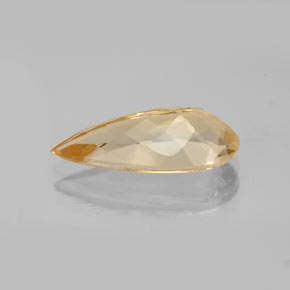 Berilo dorado amarillo natural de 3,87 ct, en forma de pera, VVS