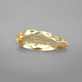 Berilo dorado amarillo natural de 3,38 ct, en forma de pera, VVS