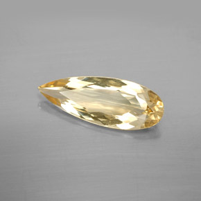 Berilo dorado amarillo natural de 3,38 ct, en forma de pera, VVS