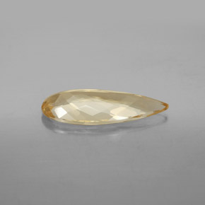 Berilo dorado amarillo natural de 3,38 ct, en forma de pera, VVS