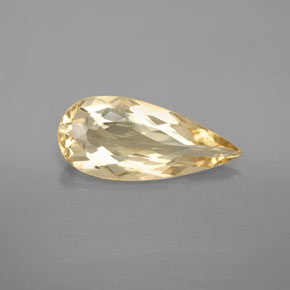 Berilo dorado amarillo natural de 3,30 ct, en forma de pera, VS