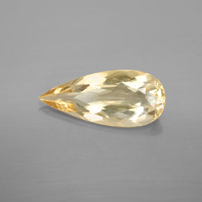 Berilo dorado amarillo natural de 3,30 ct, en forma de pera, VS