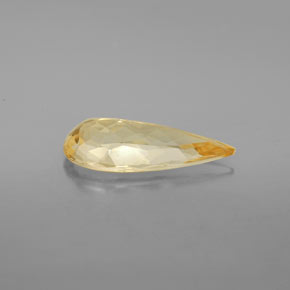 Berilo dorado amarillo natural de 3,30 ct, en forma de pera, VS