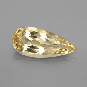 Berilo dorado amarillo natural de 3,97 ct, en forma de pera, VS