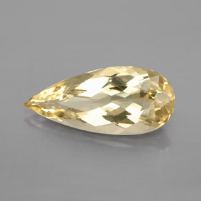 Berilo dorado amarillo natural de 3,97 ct, en forma de pera, VS