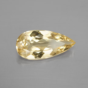 Berilo dorado amarillo natural de 3,40 ct, en forma de pera, VVS