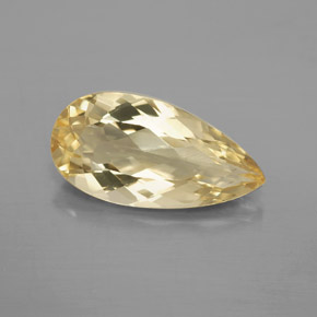 Berilo dorado amarillo natural de 3,62 ct, en forma de pera, VVS