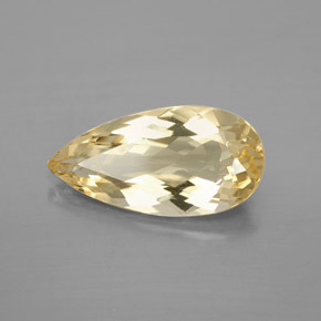 Berilo dorado amarillo natural de 3,62 ct, en forma de pera, VVS