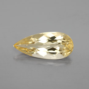 Berilo dorado amarillo natural de 3,42 ct, en forma de pera, VVS-VS