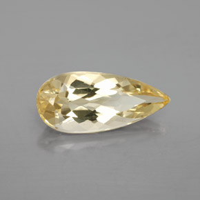 Berilo dorado amarillo natural de 3,42 ct, en forma de pera, VVS-VS