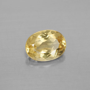 Berilo Dorado Amarillo natural de 1.16 ct, Corte Óvalo, VS