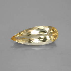 Berilo dorado amarillo natural de 3,83 ct, en forma de pera, VS