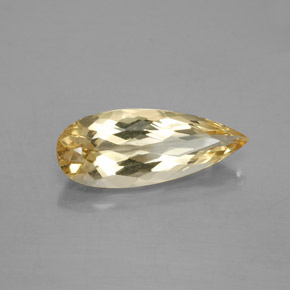 Berilo dorado amarillo natural de 3,83 ct, en forma de pera, VS