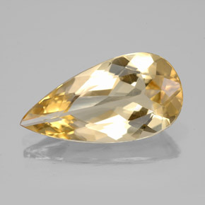 Berilo dorado amarillo natural de 4,57 ct, en forma de pera, VS