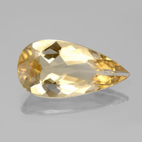 Berilo dorado amarillo natural de 4,57 ct, en forma de pera, VS