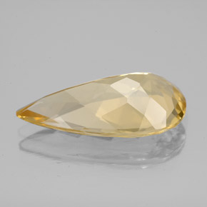 Berilo dorado amarillo natural de 4,57 ct, en forma de pera, VS