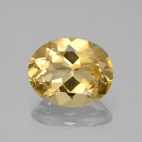 Berilo dorado amarillo natural de 4,17 ct, corte óvalo, VS