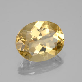 Berilo dorado amarillo natural de 4,17 ct, corte óvalo, VS