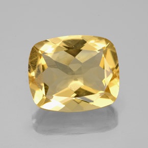 Berilo dorado amarillo natural de 4,97 ct, corte cojín, VS