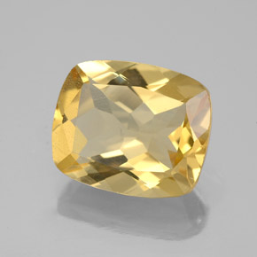 Berilo dorado amarillo natural de 4,97 ct, corte cojín, VS