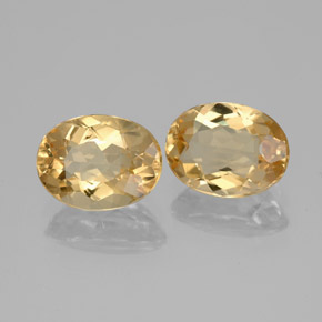Gemas de berilo dorado amarillo natural de  ct, corte óvalo, VS