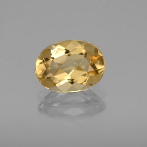 Berilo Dorado Amarillo natural de 1.37 ct, Corte Óvalo, VVS