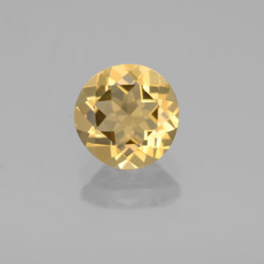 Berilo Dorado Amarillo natural de 1.29 ct, Corte Redondo, VVS-VS