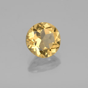 Berilo Dorado Amarillo natural de 1.29 ct, Corte Redondo, VVS-VS