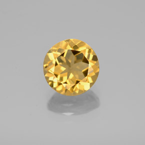 Berilo dorado amarillo natural de 1,67 ct, corte redondo, VVS-VS