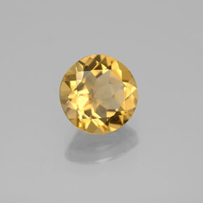 Berilo dorado amarillo natural de 1,67 ct, corte redondo, VVS-VS