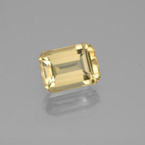 Berilo dorado amarillo natural de 1,63 ct, corte esmeralda, VVS-VS