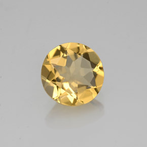 Berilo Dorado Amarillo natural de 1.09 ct, Corte Redondo, VVS-VS